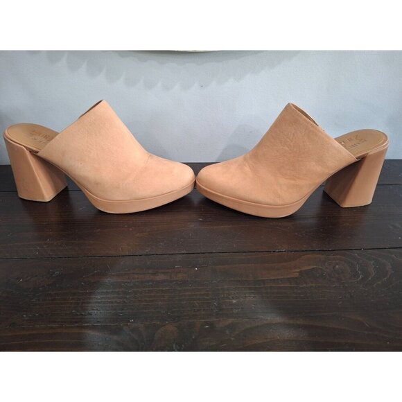 Naturalizer Gen N Connect Tan Leather Block Heeled Mules/Pre-owned, Sz. 9M - Picture 4 of 10